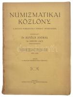 Numizmatikai Közlöny XXXII-XXXIII. évfolyam, 1933-1934. Budapest, Magyar Numizmatikai Társulat, 1936. Használt állapotú, foltos.