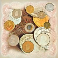 1998. 50f-200Ft (10xklf) forgalmi sor + 1998. 100Ft alpakka "1848-1849. Szabadságharc 150. évfo...