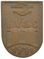 DN "BVSC (Budapesti Vasutas Sport Club) 1911" bronz emlékplakett (124x91mm) T:XF