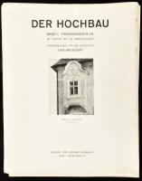 Der Hochbau. Band I. Fassadendetails. 30 Tafeln mit 40 Abbildungen. Herausgegeben von der Zeitschrift Der Architekt. Wien, é.n. (cca 1910), Eduard Kosmack, 1 (címkép) + 30 (fekete-fehér képtáblák) + 1 (tartalomjegyzék) t. Szecessziós épületeket bemutató, német nyelvű album. Mappa / fűzés nélkül, helyenként kissé sérült lapszélekkel, saroktörésekkel.