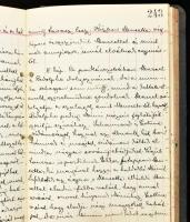 cca 1911-1913 Régi napló, közel 300 oldalnyi bejegyzéssel (az első 75 oldalon egyenleg-nyilvántartás...