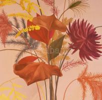 Szentgyörgyi Miklós (1955-): Csendélet. Olaj, farost, jelzett, sérült, 80×60 cm