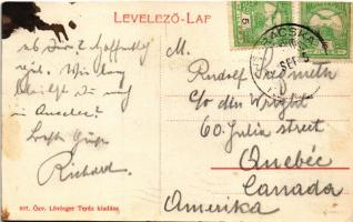 1908 Baracska, Református templom, utca. Özv. Lövinger Teréz kiadása (r)