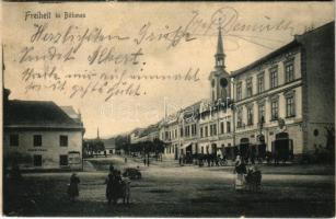 1905 Svoboda nad Úpou, Freiheit in Böhmen; Konditorei / main square, confectionery shop (tiny tear)