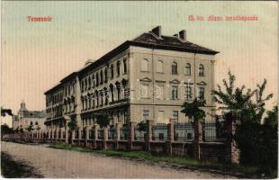 Temesvár, Timisoara; M. kir. állami tanítóképző. Gerő Manó kiadása / teachers' training institute (fl)