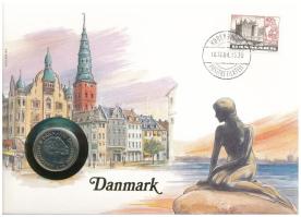 Dánia 1985. 1K felbélyegzett borítékban, bélyegzéssel, német nyelvű leírással T:UNC Denmark 1985. 1 Krone in envelope with stamp and cancellation, with German description C:UNC