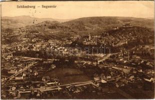 1917 Segesvár, Schässburg, Sighisoara; látkép. W. Nagy kiadásda / general view + "K. u. K. Militarzensur KOLOZSVÁR" (EK)