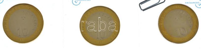 Svájc 2004. 10Fr "Matterhorn" + 2005. 10Fr "Jungfrau" + 2006. 10Fr "Piz Ber...