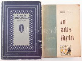 Turós Emil - Turós Lukács: A mi szakácskönyvünk. Bp., 1961, Minerva. Fekete-fehér és színes képekkel illusztrált. Kiadói félvászon-kötés, kissé foltos, fakó gerinccel, a borító sarkán kis sérüléssel. + Brillat-Savarin, [Jean Anthelme]: Az izlés fiziológiája. Bp., 1986, Múzsák. Reprint kiadás. Kiadói papírkötés, kissé viseltes borítóval.