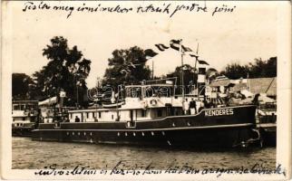 1942 "KENDERES" vontató motorhajó / Hungarian motor tug. photo