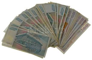 Jugoszlávia 1993. 10.000.000D (28x) + 500.000.000D (12x) T:F
Yugoslavia 1993. 10.000.000 Dinara (28...