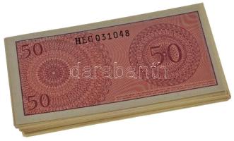 Indonézia 1964. 50s (100x) sorszámkövető sorozatokkal T:UNC,AU 
Indonesia 1964. 50 Sen (100x) with ...