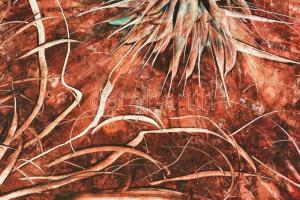 Hercsuth Ferenc (1942-): Szürrealista kompozíció (cím nélkül), 1995. Olaj, farost, jelezve jobbra le...