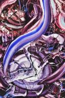 Hercsuth Ferenc (1942-): Kompozíció (cím nélkül), 1995. Olaj, farost, jelezve balra középen lent, há...