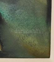 Hercsuth Ferenc (1942-): Esti viadukt I, 1986. Akvarell, papír, jelezve jobbra lent. Hátoldalán auto...