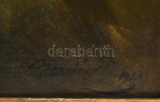 Bardócz Dezső (1880-1944): Női portré. Olaj, vászon. Jelezve jobbra lent. Dekoratív, sarkaiban kissé...