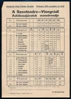 1941 Budapesti Helyi Érdekű vasutak, a Szentendre-Visegrádi autóbuszjáratok menetrendje