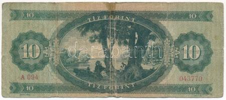 1947. 10Ft "A 094 043770" kissé eltolódott hátlapi nyomattal T:VG
Adamo F2