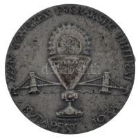 Madarassy Walter (1909-1994) 1938. &quot;XXXIV. Nemzetközi Eucharisztikus Kongresszus Budapest&quot; ezüstözött bronz kitűző (20mm) T:AU kopott ezüstözés