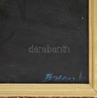 Brenesik (?) jelzéssel: Spanyol táncosnő. Olaj, farost, dekoratív fakeretben, 80x61 cm