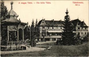 1909 Tátralomnic, Tatranská Lomnica (Magas-Tátra, Vysoké Tatry); Zene pavilon. Divald Károly 1460-1908. / music pavilion