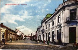 1917 Liptószentmiklós, Liptovsky Mikulas; Vám utca, Royal szálloda, étterem és kávéház / street, hotel, restaurant and cafe (EK)