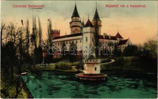 1916 Bajmóc, Bojnice; vár és Halastó. Kiadja Gubits B. Privigye / hrad / castle and lake (Rb)