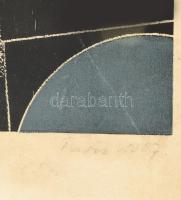 Joseph Kádár (1936-2019): "Hommage á Kassák", 1987. Szitanyomat, papír, jelzett. Foltos. Ü...