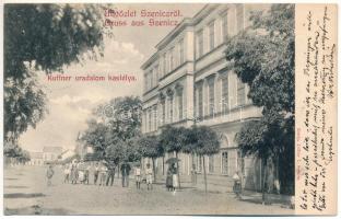 1907 Szenice, Szenicz, Senitz, Senica nad Myjavou; Kuffner uradalom kastélya (lebontották). Löffler I. kiadása / castle (demolished)