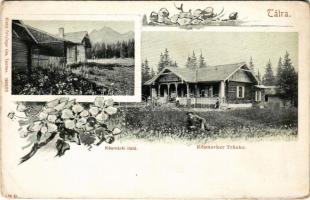 Késmárkiitató, Kezmarské Zlaby (Magastátra, Tátraváros); Késmárki itató. Feitzinger Ede 1902/12. 519. Kr. / restaurant. Art Nouveau, floral (EK)