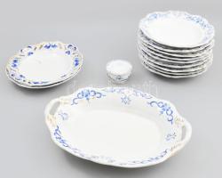 Alt Wien 19 darabos étkészlet, tálak, kínálók, leveskínáló tálak, jelzéssel, kopással