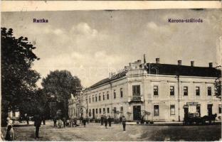 1919 Ruttka, Vrútky; Korona szálloda, Varjassy László üzlete / hotel, shop (EB)