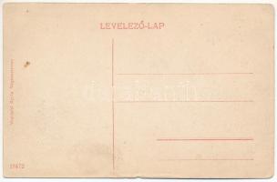 Vágbeszterce, Povazská Bystrica; Vág völgye, Fő tér, templom és szobor. Waldapfel Gyula kiadása / Va...