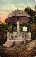 1916 Kismarton, Eisenstadt; Parapluie Pavillon in Regenschirmform / Esernyő pavilon. Kern Viktor kiadása / umbrella pavilion