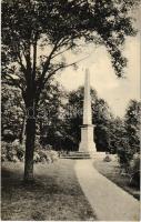 1916 Kismarton, Eisenstadt; Díszoszlop a hercegi várkertben. Kern Victor kiadása / Obelisk im fürst. Schlosspark / obelisc in the castle park