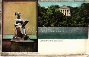 1916 Kismarton, Eisenstadt; Leopoldina szobor a templomban. Viktor Kern kiadása / Leopoldinentempel, Denkmal / statue