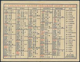 1931 Bp. IV. Türr István utca, a Vadászkürt Szálloda "kozmikus naptárja"