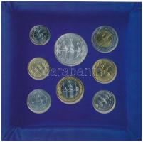 San Marino 2001. 10L-5000L (8xklf) forgalmi sor eredeti karton tokban, benne 2001. 5000L Ag "Sa...