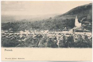 Pernek, Bäreneck (Malacka, Malacky); látkép és templom. Wiesner Alfréd kiadása / general view with church (fl)