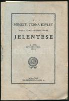 1931 A Nemzeti Torna Egylet igazgató-választmányának jelentése a LXVII. egyleti évről (1930). Bp., &quot;Hangya&quot;-ny., 124 p. Kiadói papírkötés, foltos. + A Nemzeti Torna Egylet a kiadványhoz tartozó kísérőlevele, bélyegzett aláírásokkal