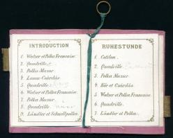 1869 Tanzordnung am Balle zum Besten der Pest-Ofner-Keller Kranken Vereines, táncrend, ceruza nélkül