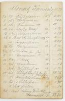 1874 Eisenwarenbuch, G. Trinkl & Comp. Oedenburg / Sopron, vasáru-jegyzék, kézzel írt, német nye...