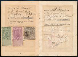 1922 Fényképes román útlevél / Romanian passport