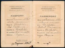 1922 Fényképes román útlevél / Romanian passport