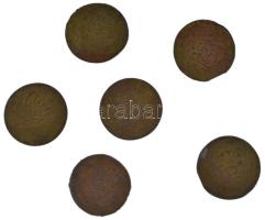 Buhara 1919-1920. (1337/1338) 10T bronz (6x) T:VF,F
Emirate of Bukhara 1919-1920. (1337/1338) 10 Te...