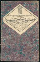 1833-1853 K. K. Privil. wechselseitige Brandschaden-Versicherungs-Anstalt, Zahlungs-Büchel / Királyi szabadsággal bíró Költsönös tűzkárvédlés (tűzkár elleni biztosítás) fizetési könyv, soproni illetőségű személy részére, bejegyzésekkel, foltos lapokkal