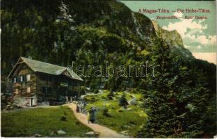 1912 Tátra, Magas-Tátra, Vysoké Tatry; Hotel Gemse / Zerge szálló. Divald Károly 1442-1907. (EK)