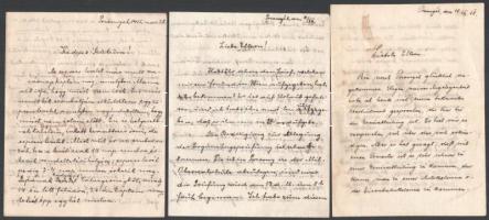 cca 1910-1918 Przemysl, vegyes iratok (számla, levelek, levelezőlap), közte több katonai vonatkozású...