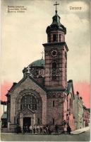 1917 Versec, Werschetz, Vrsac; Román templom. Kirchner Amália kiadása / Romanian church