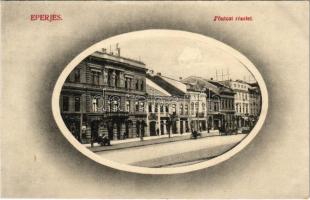 Eperjes, Presov; Fő utca, Temetkezési intézet. Divald Károly fia / main street, funeral home (fl)